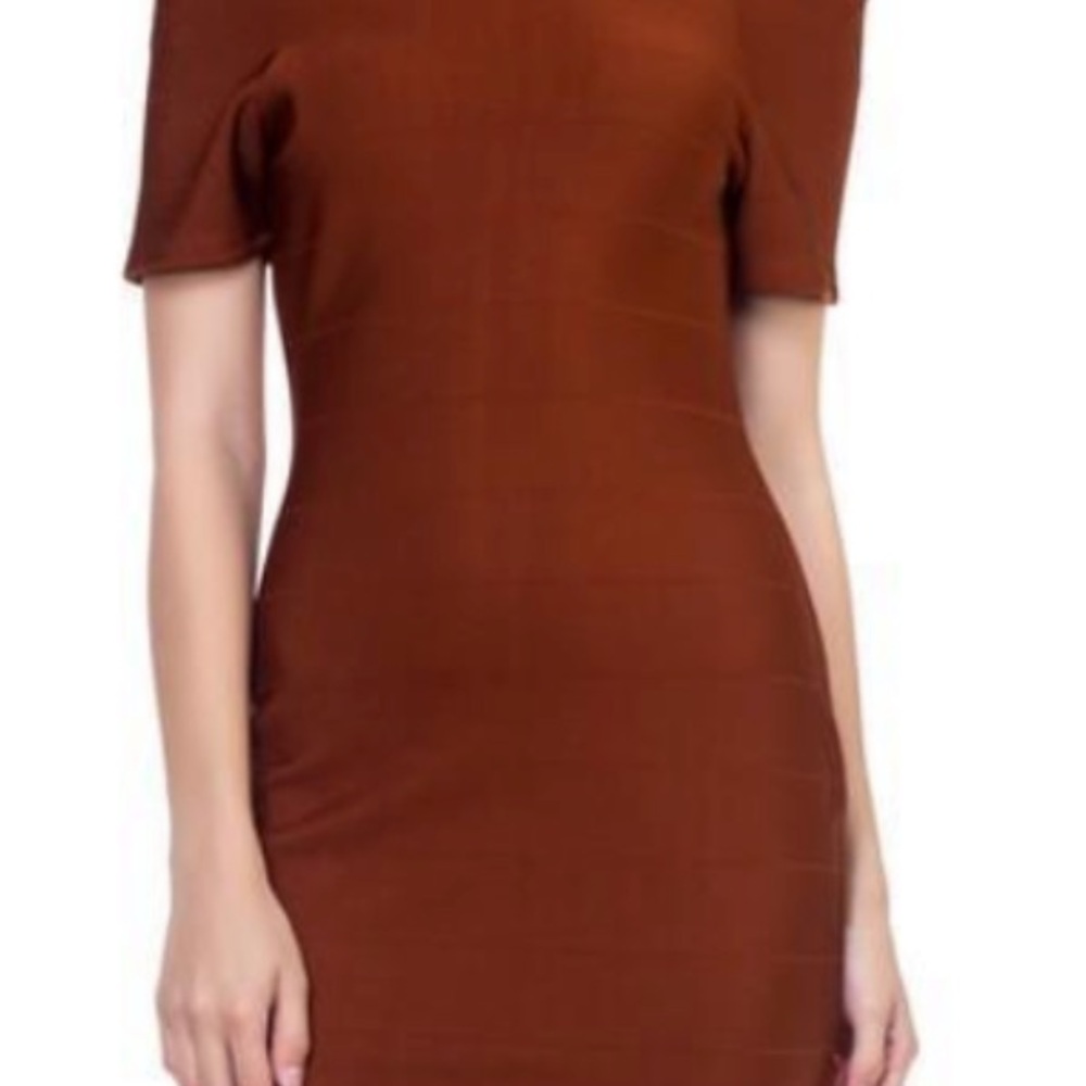 Elegant Rust Bandage  Dress